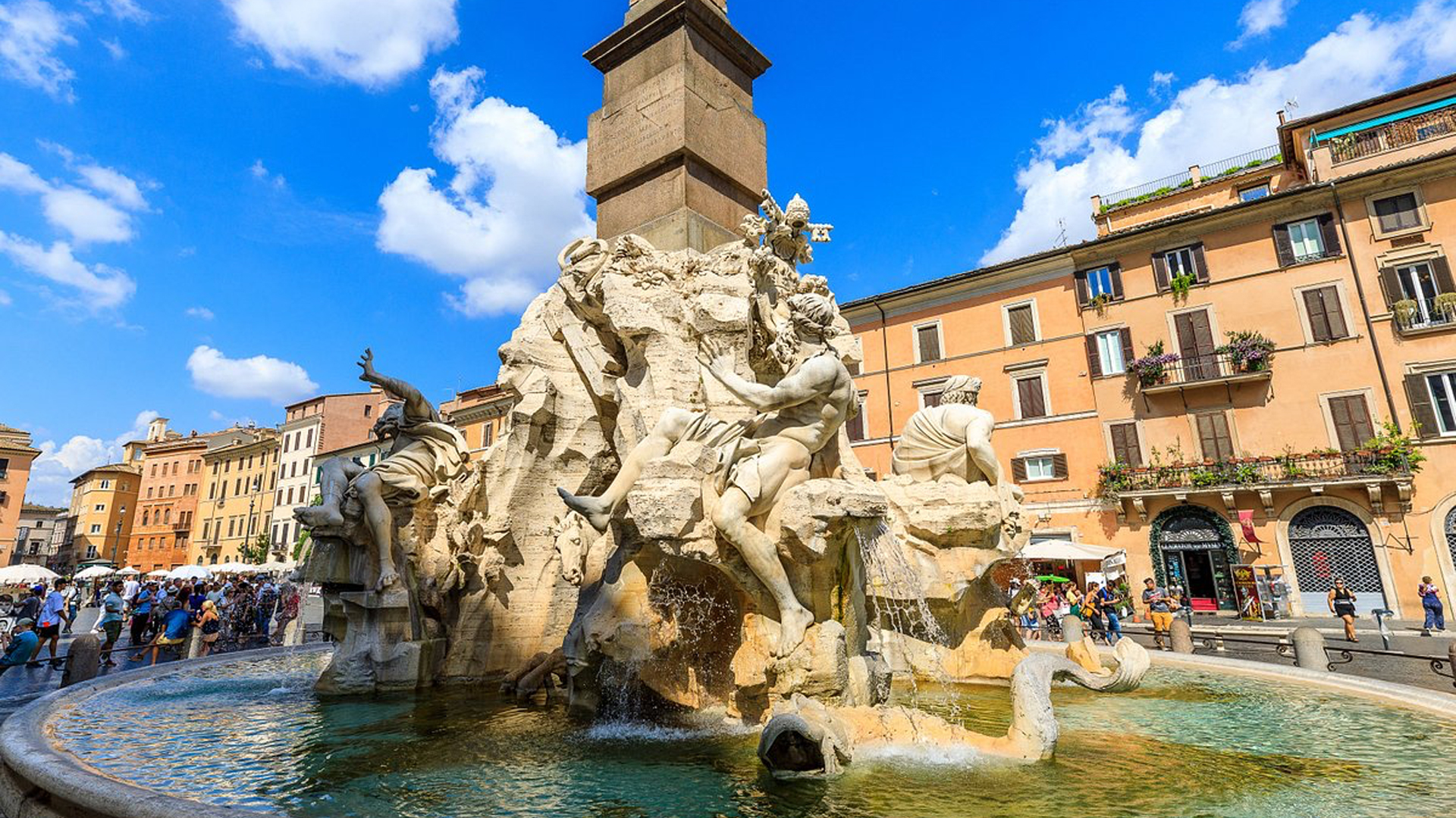 Climate Activists Dye Landmark Roman Fountain Black