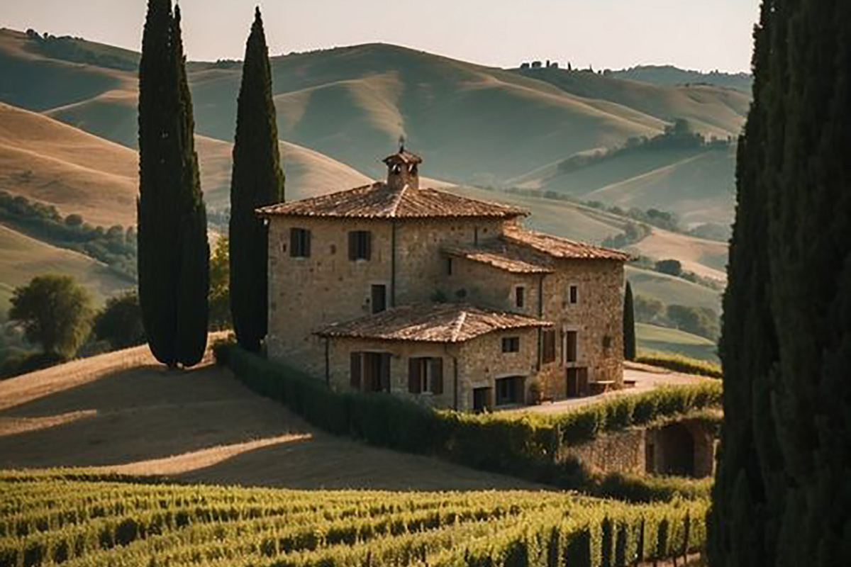 A villa in the Italian countryside